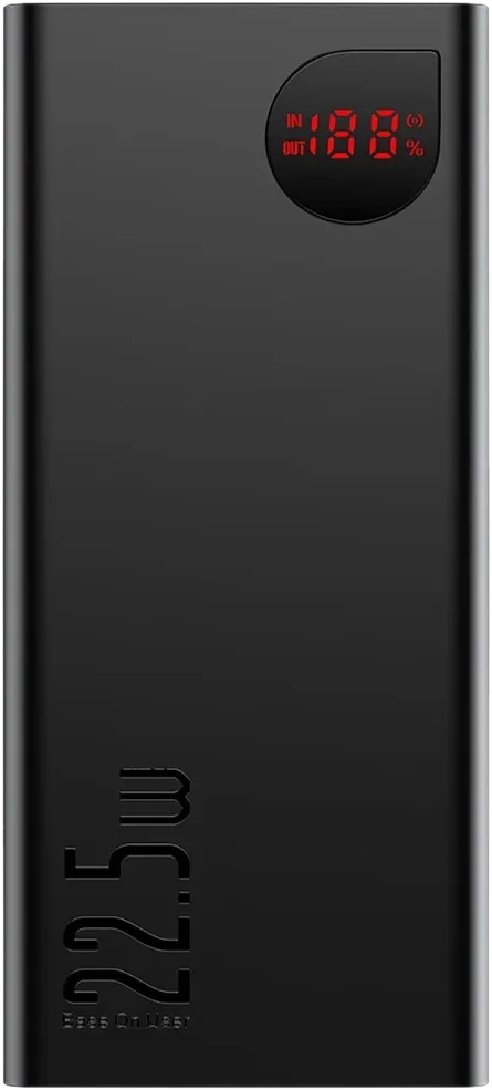 Внешний аккумулятор Baseus Adaman Metal Digital Display Quick Charge (40000 mAh, черный)