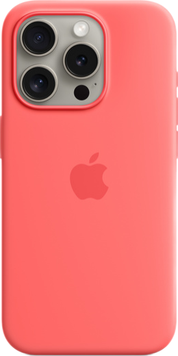 Оригинальный чехол Apple iPhone 15 Pro Silicone Case with MagSafe (гуава)