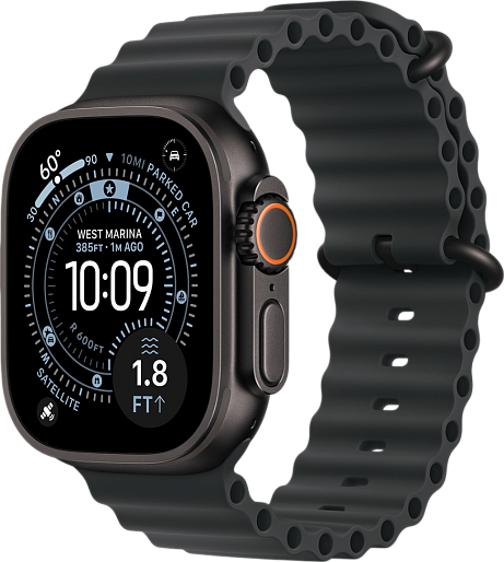Умные часы Apple Watch Ultra 3 (Black) 49mm океаническая петля (черный), без RuStore Умные часы Apple Watch Ultra 3 (Black) 49mm океаническая петля (черный), без RuStore
