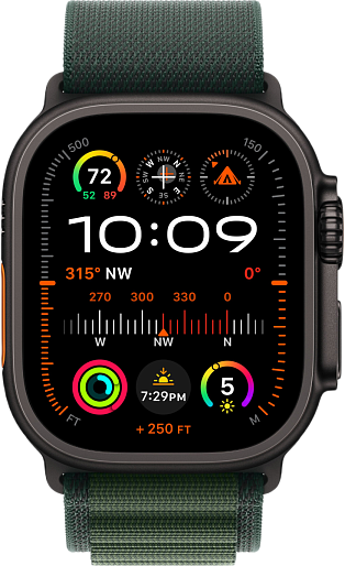 Умные часы Apple Watch Ultra 2 (2024) Black 49mm альпийская петля (зеленый) Medium