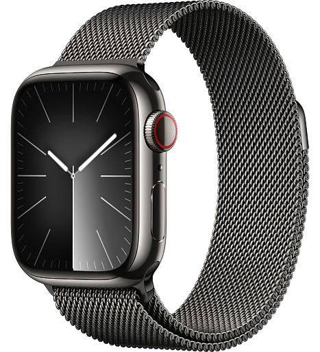 Умные часы Apple Watch Series 9 41mm Stainless Steel with Milanese Loop (графитовый)