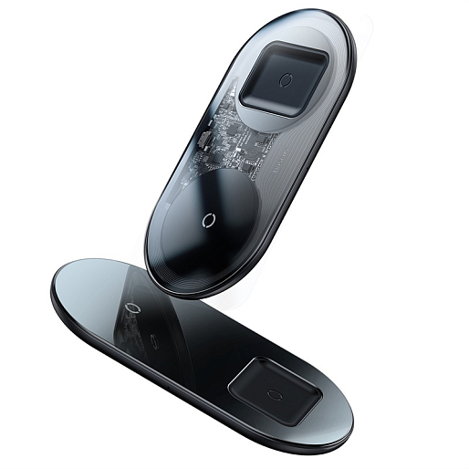 Беспроводная зарядка Baseus Simple 2in1 Wireless Charger Turbo Edition (черный)